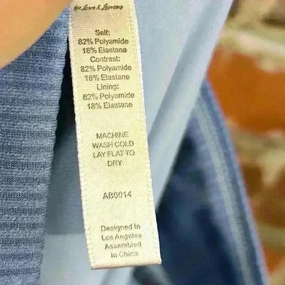 For Love & Lemons Athletic Two Tone Blue Leggings Size XL - Picture 7 of 7